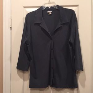 Button-down, 3/4 sleeved blouse